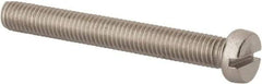 Value Collection - M8x1.25 Metric Coarse, 65mm Length Under Head Slotted Drive Machine Screw - Fillister Head, Grade 316 & A4 Stainless Steel, Uncoated, Without Washer - Benchmark Tooling