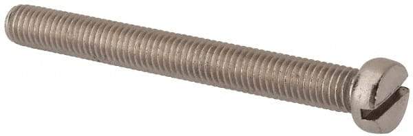 Value Collection - M8x1.25 Metric Coarse, 75mm Length Under Head Slotted Drive Machine Screw - Fillister Head, Grade 316 & A4 Stainless Steel, Uncoated, Without Washer - Benchmark Tooling