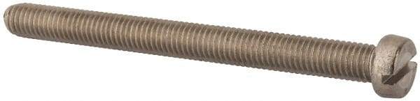 Value Collection - M8x1.25, 90mm Length Under Head Slotted Drive Machine Screw - Fillister Head, Grade 316 & A4 Stainless Steel, Uncoated, Without Washer - Benchmark Tooling