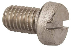 Value Collection - M10x1.50 Metric Coarse, 16mm Length Under Head Slotted Drive Machine Screw - Fillister Head, Grade 316 & A4 Stainless Steel, Uncoated, Without Washer - Benchmark Tooling