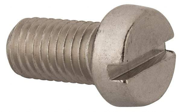 Value Collection - M10x1.50 Metric Coarse, 20mm Length Under Head Slotted Drive Machine Screw - Fillister Head, Grade 316 & A4 Stainless Steel, Uncoated, Without Washer - Benchmark Tooling