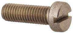 Value Collection - M10x1.50 Metric Coarse, 30mm Length Under Head Slotted Drive Machine Screw - Fillister Head, Grade 316 & A4 Stainless Steel, Uncoated, Without Washer - Benchmark Tooling