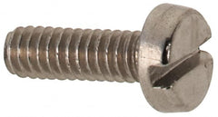 Value Collection - M2x0.40 Metric Coarse, 6mm Length Under Head Slotted Drive Machine Screw - Pan Head, Grade 316 & A4 Stainless Steel, Uncoated, Without Washer - Benchmark Tooling
