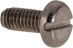 Value Collection - M2.5x0.45 Metric Coarse, 6mm Length Under Head Slotted Drive Machine Screw - Pan Head, Grade 316 & A4 Stainless Steel, Uncoated, Without Washer - Benchmark Tooling