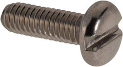 Value Collection - M2.5x0.45 Metric Coarse, 8mm Length Under Head Slotted Drive Machine Screw - Pan Head, Grade 316 & A4 Stainless Steel, Uncoated, Without Washer - Benchmark Tooling