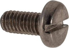Value Collection - M3x0.50 Metric Coarse, 6mm Length Under Head Slotted Drive Machine Screw - Pan Head, Grade 316 & A4 Stainless Steel, Uncoated, Without Washer - Benchmark Tooling
