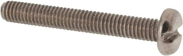 Value Collection - M4x0.70 Metric Coarse, 30mm Length Under Head Slotted Drive Machine Screw - Pan Head, Grade 316 & A4 Stainless Steel, Uncoated, Without Washer - Benchmark Tooling