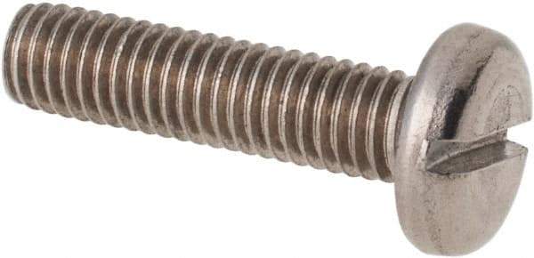 Value Collection - M5x0.80 Metric Coarse, 20mm Length Under Head Slotted Drive Machine Screw - Pan Head, Grade 316 & A4 Stainless Steel, Uncoated, Without Washer - Benchmark Tooling