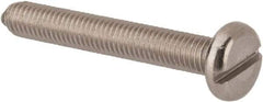 Value Collection - M5x0.80 Metric Coarse, 35mm Length Under Head Slotted Drive Machine Screw - Pan Head, Grade 316 & A4 Stainless Steel, Uncoated, Without Washer - Benchmark Tooling