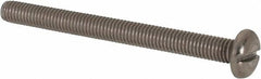 Value Collection - M5x0.80, 55mm Length Under Head Slotted Drive Machine Screw - Pan Head, Grade 316 & A4 Stainless Steel, Uncoated, Without Washer - Benchmark Tooling