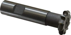 Whitney Tool Co. - 1/8" Radius, 1/4" Circle Diam, 1-1/4" Cutter Diam, Shank Connection, Convex Radius Cutter - 3/4" Shank Diam, 3-1/2" OAL, High Speed Steel, Uncoated, Profile Ground, 10 Teeth, Weldon Flat - Benchmark Tooling