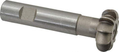 Whitney Tool Co. - 1/4" Radius, 1/2" Circle Diam, 1-1/2" Cutter Diam, Shank Connection, Convex Radius Cutter - 3/4" Shank Diam, 4" OAL, High Speed Steel, Uncoated, Profile Ground, 10 Teeth, Weldon Flat - Benchmark Tooling