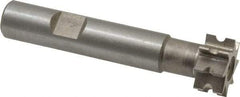 Whitney Tool Co. - 1/16" Radius, 1/8" Circle Diam, 3/4" Cutter Diam, 3/8" Cutting Width, Shank Connection, Concave Radius Cutter - 1/2" Shank Diam, 3" OAL, High Speed Steel, Uncoated, Profile Ground, 8 Teeth, Weldon Flat - Benchmark Tooling