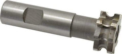 Whitney Tool Co. - 1/8" Radius, 1/4" Circle Diam, 1-1/4" Cutter Diam, 9/16" Cutting Width, Shank Connection, Concave Radius Cutter - 3/4" Shank Diam, 3-1/2" OAL, High Speed Steel, Uncoated, Profile Ground, 8 Teeth, Weldon Flat - Benchmark Tooling