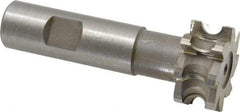 Whitney Tool Co. - 5/32" Radius, 5/16" Circle Diam, 1-5/16" Cutter Diam, 5/8" Cutting Width, Shank Connection, Concave Radius Cutter - 3/4" Shank Diam, 3-1/2" OAL, High Speed Steel, Uncoated, Profile Ground, 8 Teeth, Weldon Flat - Benchmark Tooling