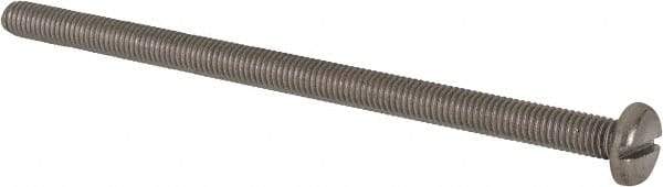 Value Collection - M5x0.80 Metric Coarse, 90mm Length Under Head Slotted Drive Machine Screw - Pan Head, Grade 316 & A4 Stainless Steel, Uncoated, Without Washer - Benchmark Tooling