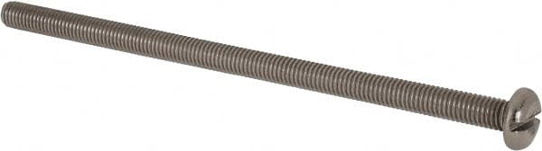 Value Collection - M5x0.80 Metric Coarse, 100mm Length Under Head Slotted Drive Machine Screw - Pan Head, Grade 316 & A4 Stainless Steel, Uncoated, Without Washer - Benchmark Tooling