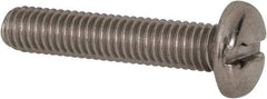 Value Collection - M6x1.00 Metric Coarse, 30mm Length Under Head Slotted Drive Machine Screw - Pan Head, Grade 316 & A4 Stainless Steel, Uncoated, Without Washer - Benchmark Tooling