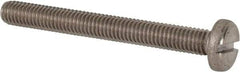 Value Collection - M6x1.00 Metric Coarse, 55mm Length Under Head Slotted Drive Machine Screw - Pan Head, Grade 316 & A4 Stainless Steel, Uncoated, Without Washer - Benchmark Tooling