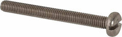 Value Collection - M6x1.00 Metric Coarse, 60mm Length Under Head Slotted Drive Machine Screw - Pan Head, Grade 316 & A4 Stainless Steel, Uncoated, Without Washer - Benchmark Tooling