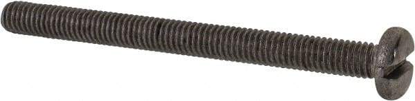 Value Collection - M6x1.00 Metric Coarse, 70mm Length Under Head Slotted Drive Machine Screw - Pan Head, Grade 316 & A4 Stainless Steel, Uncoated, Without Washer - Benchmark Tooling