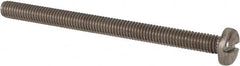 Value Collection - M6x1.00, 80mm Length Under Head Slotted Drive Machine Screw - Pan Head, Grade 316 & A4 Stainless Steel, Uncoated, Without Washer - Benchmark Tooling