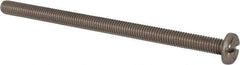 Value Collection - M6x1.00 Metric Coarse, 100mm Length Under Head Slotted Drive Machine Screw - Pan Head, Grade 316 & A4 Stainless Steel, Uncoated, Without Washer - Benchmark Tooling