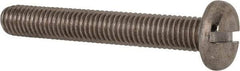 Value Collection - M8x1.25, 55mm Length Under Head Slotted Drive Machine Screw - Pan Head, Grade 316 & A4 Stainless Steel, Uncoated, Without Washer - Benchmark Tooling