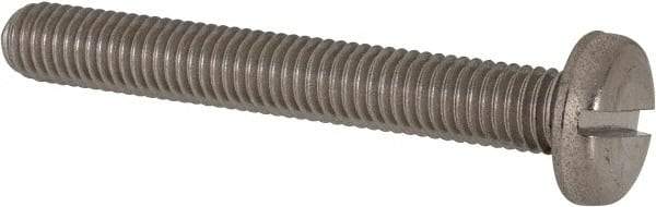 Value Collection - M8x1.25, 60mm Length Under Head Slotted Drive Machine Screw - Pan Head, Grade 316 & A4 Stainless Steel, Uncoated, Without Washer - Benchmark Tooling