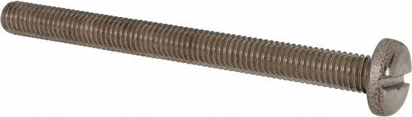 Value Collection - M8x1.25 Metric Coarse, 90mm Length Under Head Slotted Drive Machine Screw - Pan Head, Grade 316 & A4 Stainless Steel, Uncoated, Without Washer - Benchmark Tooling