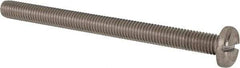 Value Collection - M8x1.25 Metric Coarse, 100mm Length Under Head Slotted Drive Machine Screw - Pan Head, Grade 316 & A4 Stainless Steel, Uncoated, Without Washer - Benchmark Tooling