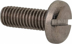 Value Collection - M10x1.50 Metric Coarse, 25mm Length Under Head Slotted Drive Machine Screw - Pan Head, Grade 316 & A4 Stainless Steel, Uncoated, Without Washer - Benchmark Tooling