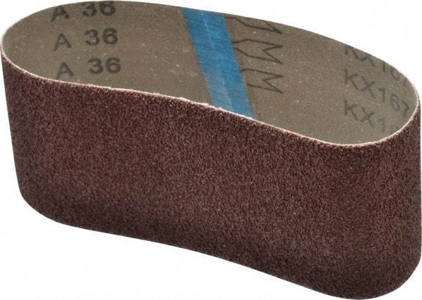 Tru-Maxx - 3" Wide x 18" OAL, 36 Grit, Aluminum Oxide Abrasive Belt - Aluminum Oxide, Very Coarse, Coated - Benchmark Tooling