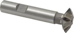 Whitney Tool Co. - 1° 1" Cut Diam, 5/16" Cut Width, 1/2" Shank, Carbide-Tipped Double-Angle Cutter - Benchmark Tooling