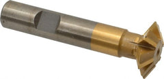 Whitney Tool Co. - 1° 1" Cut Diam, 5/16" Cut Width, 1/2" Shank, Carbide-Tipped Double-Angle Cutter - Benchmark Tooling