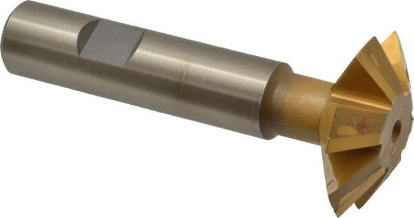 Whitney Tool Co. - 1-1/2° 1-1/2" Cut Diam, 1/2" Cut Width, 5/8" Shank, Carbide-Tipped Double-Angle Cutter - Benchmark Tooling