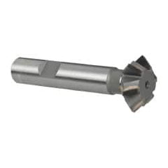 Whitney Tool Co. - 1° 1" Cut Diam, 3/8" Cut Width, 1/2" Shank, Carbide-Tipped Double-Angle Cutter - Benchmark Tooling