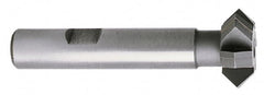 Whitney Tool Co. - 1-3/8° 1-3/8" Cut Diam, 7/16" Cut Width, 5/8" Shank, Carbide-Tipped Double-Angle Cutter - Benchmark Tooling