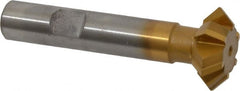 Whitney Tool Co. - 1° 1" Cut Diam, 3/8" Cut Width, 1/2" Shank, Carbide-Tipped Double-Angle Cutter - Benchmark Tooling