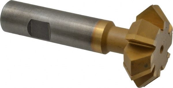 Whitney Tool Co. - 1-7/8° 1-7/8" Cut Diam, 5/8" Cut Width, 3/4" Shank, Carbide-Tipped Double-Angle Cutter - Benchmark Tooling