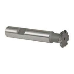 Whitney Tool Co. - 1/16" Radius, 1/8" Circle Diam, 3/4" Cutter Diam, Shank Connection, Convex Radius Cutter - 1/2" Shank Diam, 3" OAL, Carbide-Tipped, Uncoated, Profile Ground, 6 Teeth, Weldon Flat - Benchmark Tooling