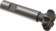 Whitney Tool Co. - 1/4" Radius, 1/2" Circle Diam, 1-1/2" Cutter Diam, Shank Connection, Convex Radius Cutter - 3/4" Shank Diam, 4" OAL, Carbide-Tipped, Uncoated, Profile Ground, 6 Teeth, Weldon Flat - Benchmark Tooling