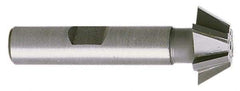 Whitney Tool Co. - 3/4" Diam x 5/16" Width of Cut, 60° Included Angle, Shank Connection, Carbide Tipped Single Angle Cutter - 3/8" Shank Diam, 2-1/8" Overall Length, Right Hand Cut, TiN Coated - Benchmark Tooling