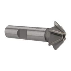 Whitney Tool Co. - 1" Diam x 5/16" Width of Cut, 45° Included Angle, Shank Connection, Carbide Tipped Single Angle Cutter - 1/2" Shank Diam, 2-1/2" Overall Length, Right Hand Cut, Uncoated - Benchmark Tooling