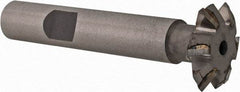 Whitney Tool Co. - 3/4" Diam x 5/16" Width of Cut, 60° Included Angle, Shank Connection, Carbide Tipped Single Angle Cutter - 3/8" Shank Diam, 2-1/8" Overall Length, Right Hand Cut, Uncoated - Benchmark Tooling