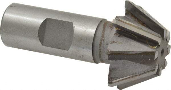 Whitney Tool Co. - 1-1/2" Diam x 5/8" Width of Cut, 60° Included Angle, Shank Connection, Carbide Tipped Single Angle Cutter - 3/4" Shank Diam, 2-3/4" Overall Length, Right Hand Cut, Uncoated - Benchmark Tooling