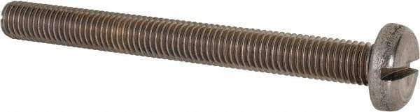 Value Collection - M10x1.50 Metric Coarse, 100mm Length Under Head Slotted Drive Machine Screw - Pan Head, Grade 316 & A4 Stainless Steel, Uncoated, Without Washer - Benchmark Tooling