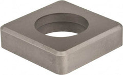 Made in USA - 1" Inscribed Circle, Square Shim for Indexables - Carbide, 1/4" Thick, ISSN Shim Style, Negative Rake - Benchmark Tooling