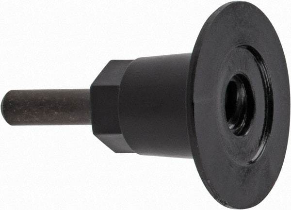 3M - 1-1/2" Diam Quick-Change Disc Backing Pad - 1/4" Shank Diam, 25,000 RPM, Roloc Compatible - Benchmark Tooling