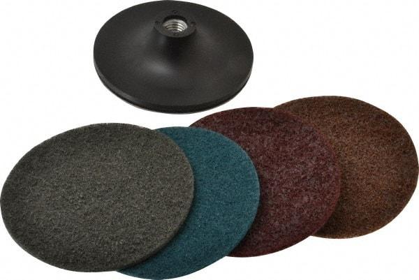 3M - 5 Piece, 4-1/2" Disc Diam, Abrasive Disc Kit - Nonwoven - Benchmark Tooling